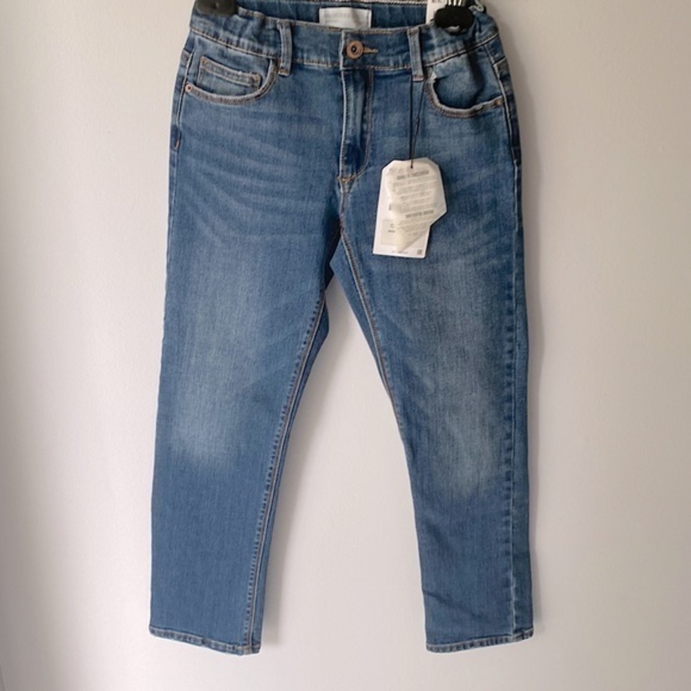 Zara Kids Denim Collection Straight Leg Adjustable Waist Jeans NWT
